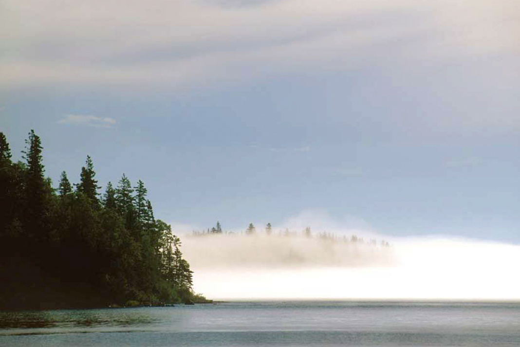 Mist rising over Lake Superior