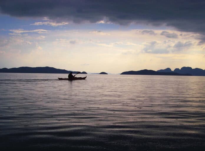 Open water crossing by kayak. | Photo: Virginia Marshall