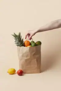 Paper Bag with Fruits