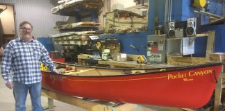 Esquif Pocket Canyon canoe in the factory, manufactured with T-Formex
