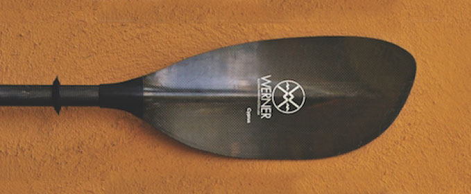 high angle kayak paddle from Werner