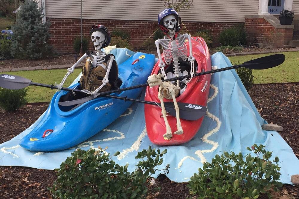 Even Ribs goes along for the ride when Mr. and Mrs. Bones pull out the kayaks. | Photo from Bev Fulbright