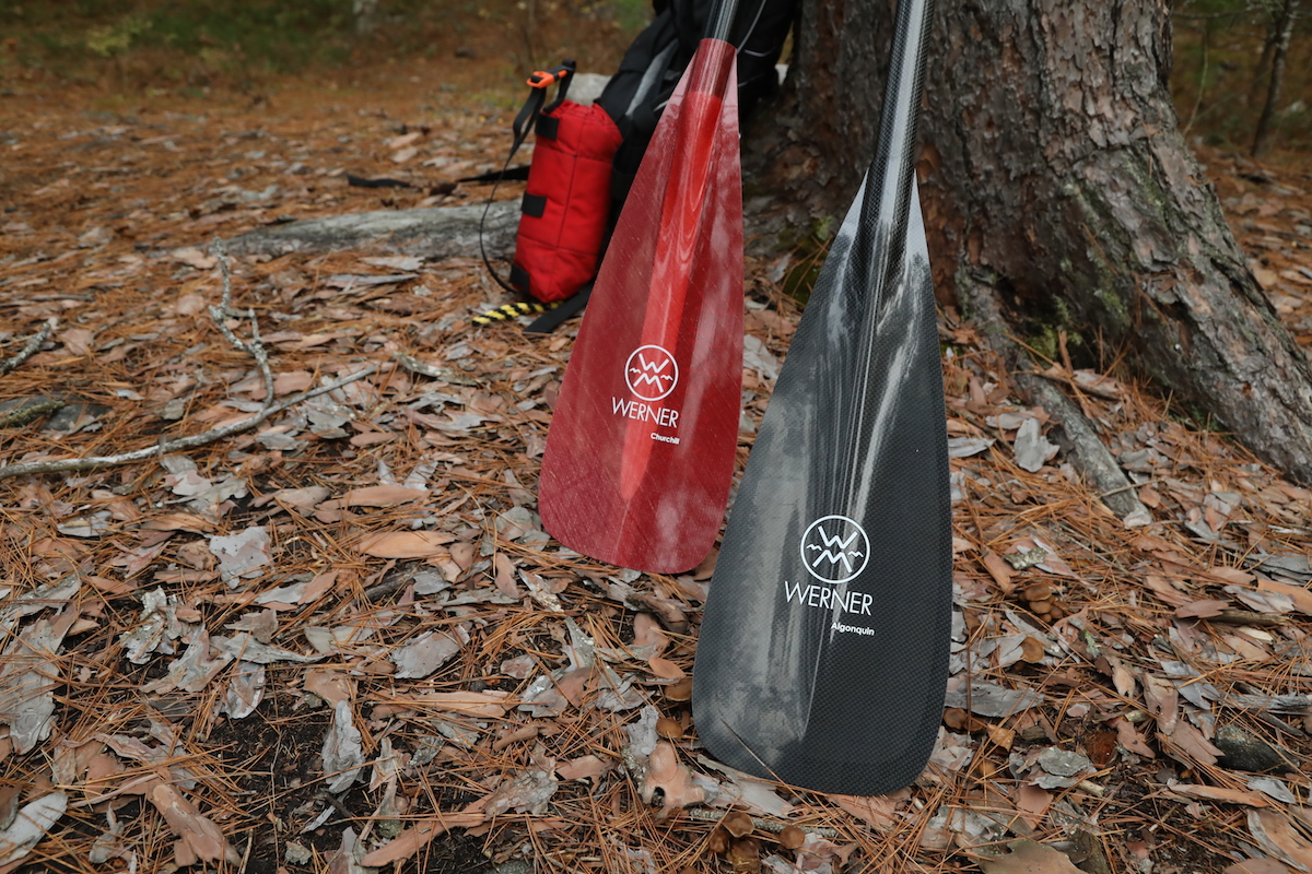 Images of two Werner canoe paddles designed for touring.