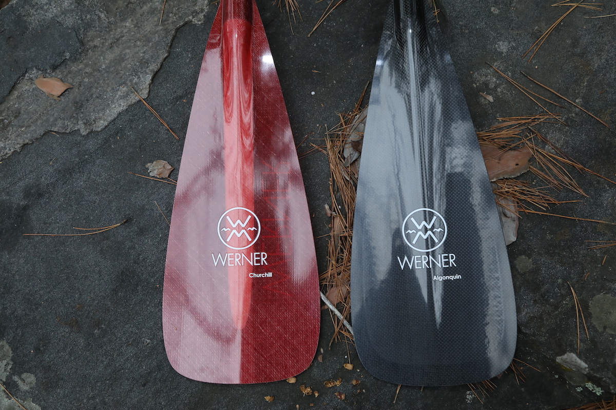 Image of the Algonquin and Churchill canoe paddles from Werner Paddles.