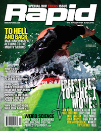 This article on freestyle whitewater kayaking was published in the Early Summer 2011 issue of Rapid magazine.