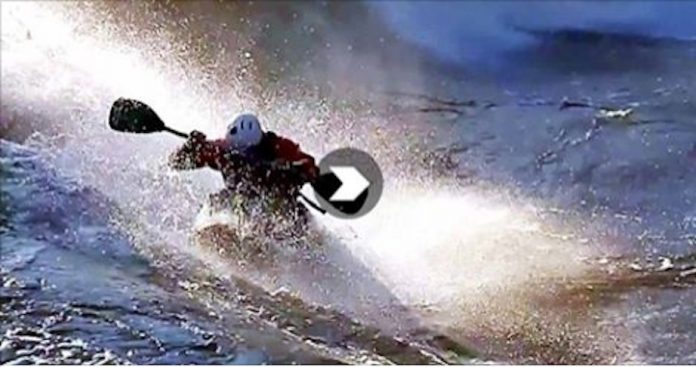 Photo: Screen capture Kayakers Ride Some of the Biggest River Waves