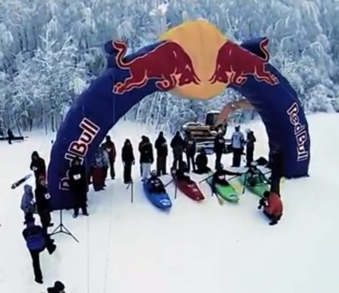 Photo: Screen Capture Snow Kayaking in Estonia - Red Bull Snow Kayak 2013