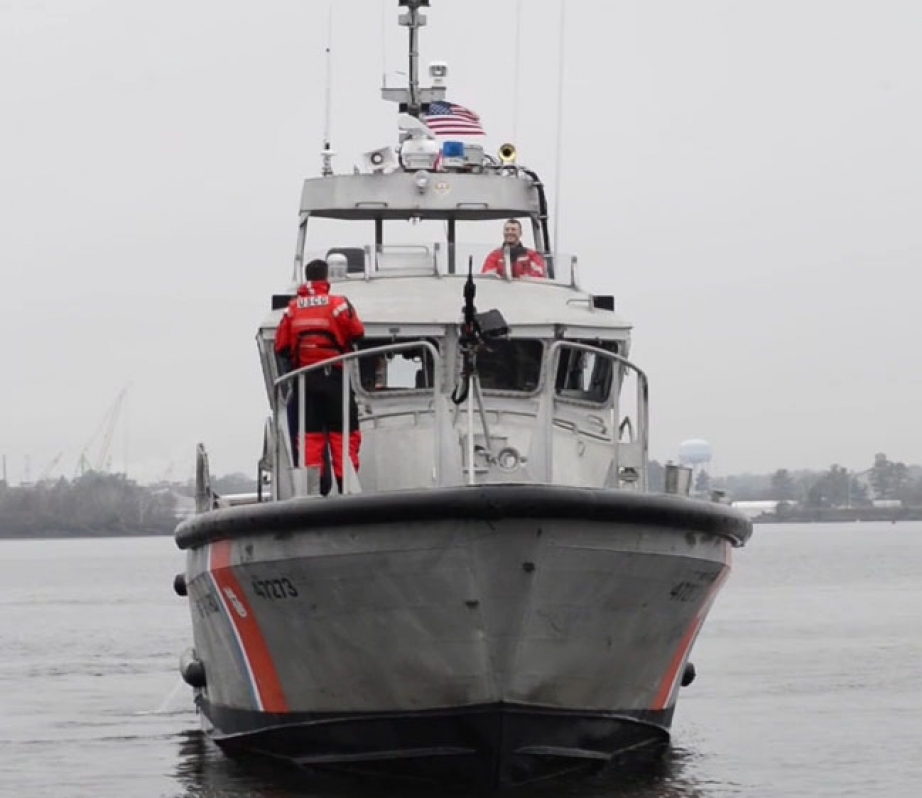 The Coast Guard ship from Station Portsmouth Harbor. | Screen Shot | Petty Officer 3rd Class Andrew Barresi