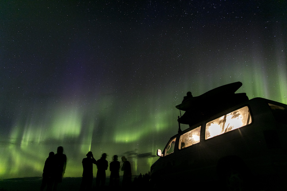 David Jackson's photo of northern lights in Cross Lake
