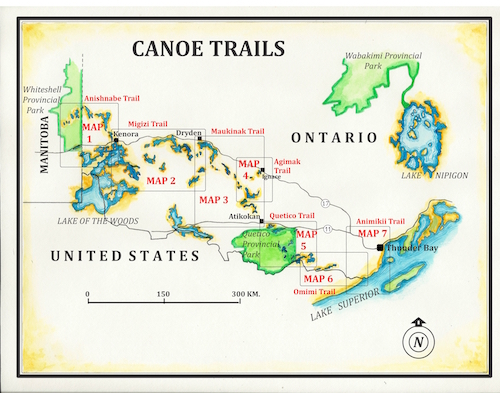 Hap Wilson canoe route map