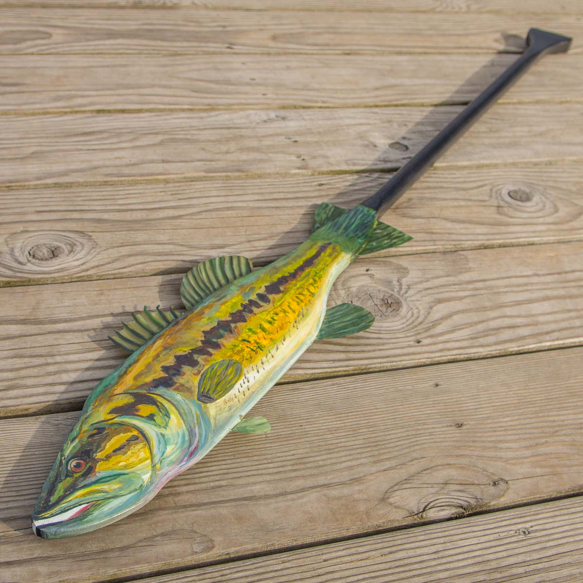 Paddle Art Auction Fish Carving Paddle