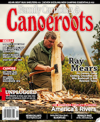 Cover of the the Spring 2015 issue of Canoeroots magazine