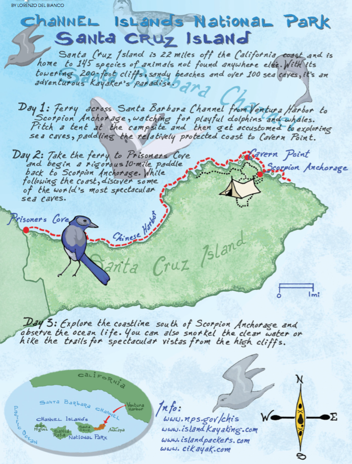 Illustrated guide to Channel Islands National Park, California