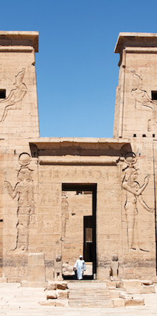 Man in historic building in Egypt