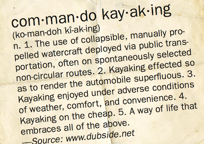 definition of commando kayaking