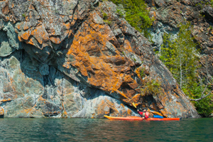 kayaking and rock face The Planet D cropped