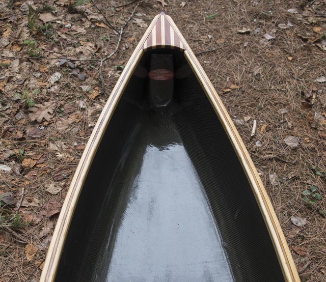 Close-up of the stern on the Vuntut 10 pack canoe