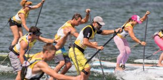 paddle board racers