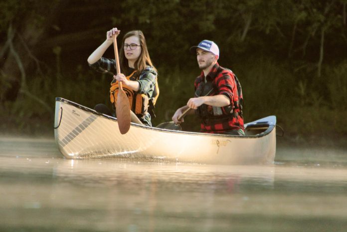 Esquif - Father-daughter time doing a little canoe fishing from the  Adirondack. This solo canoe is stable, light and durable with enough  capacity to bring one of the kids along for the