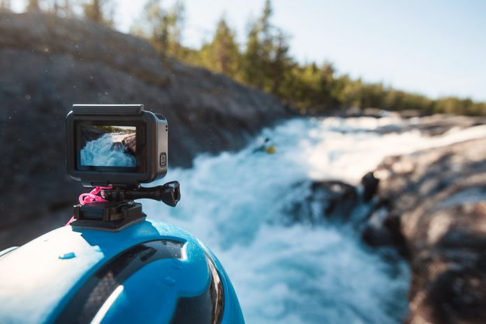 go pro filming kayakers