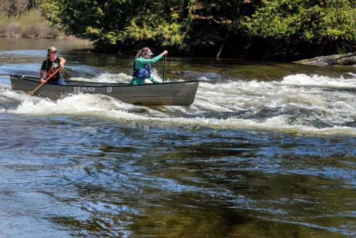 Esquif - Father-daughter time doing a little canoe fishing from the  Adirondack. This solo canoe is stable, light and durable with enough  capacity to bring one of the kids along for the