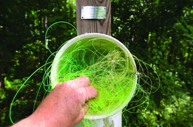 Recycle line to save your fishing hole. Photo: Ric Burnley