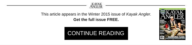 Get more winter fishing tactics in Kayak Angler's Winter Issue now!
