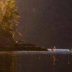 Traveling Light Holds The Key To True Happiness—Here’s Why two kayakers coming around the corner of an island on a lake