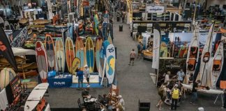 Paddlesports Retailer show floor 2019