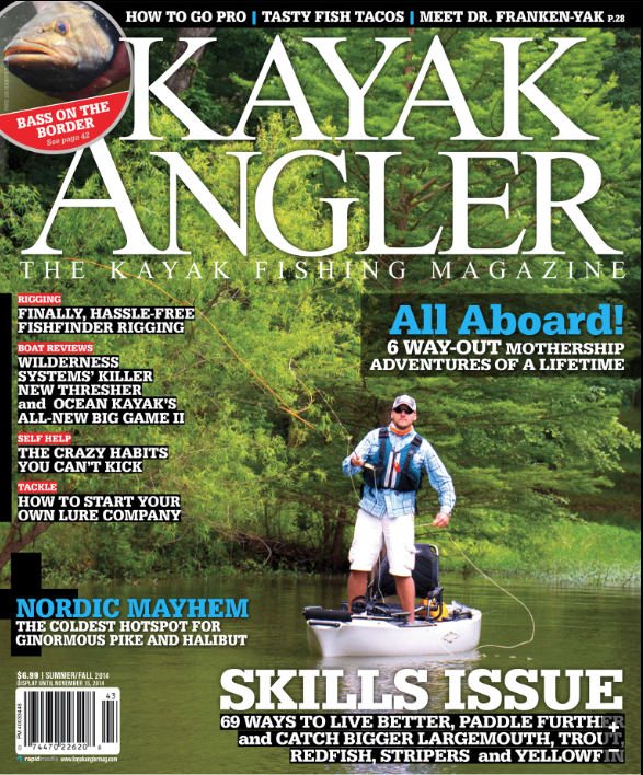 Cover of the Summer/Fall 2014 issue of Kayak Angler Magazine