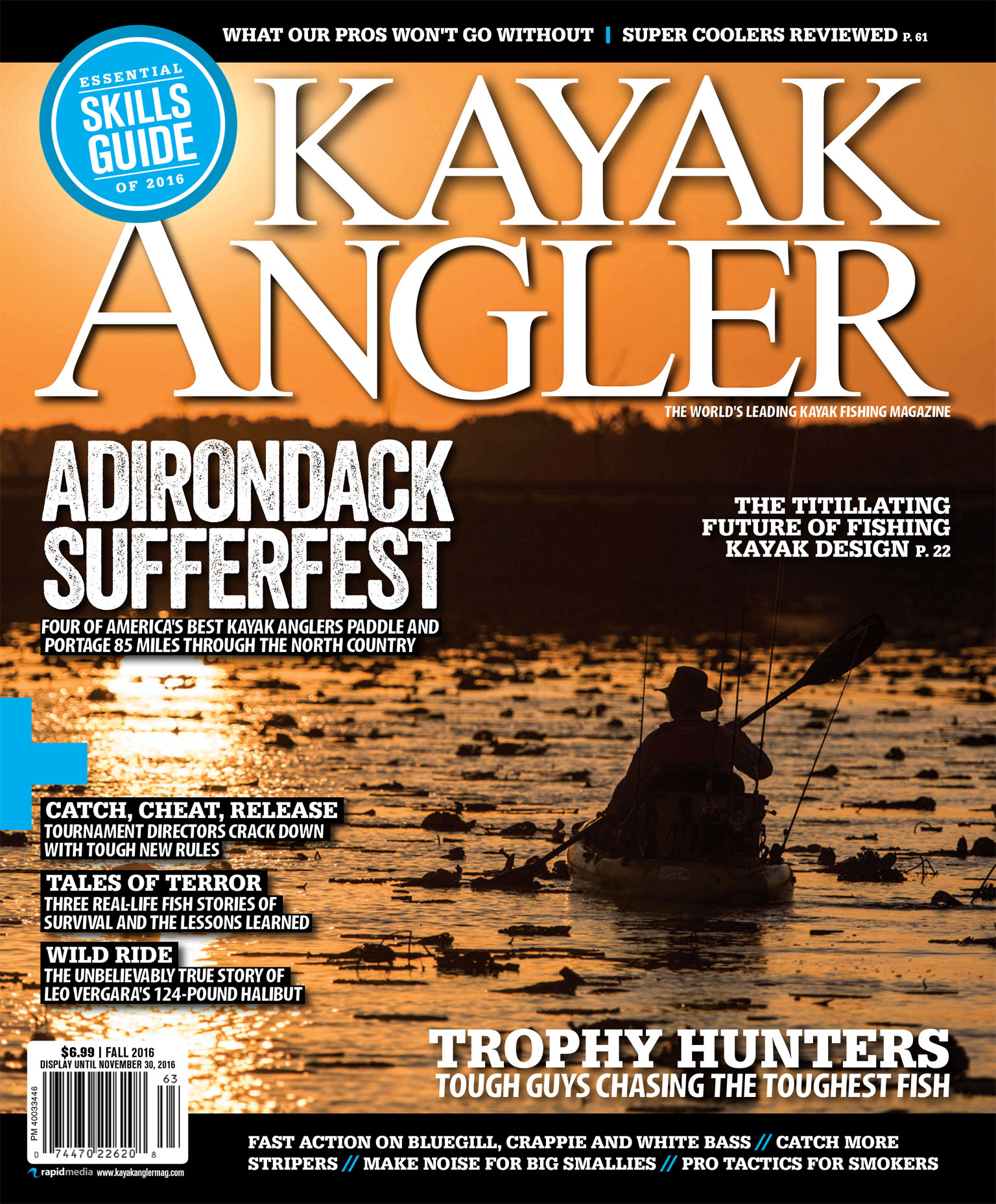 Cover of the Fall 2016 issue of Kayak Angler Magazine