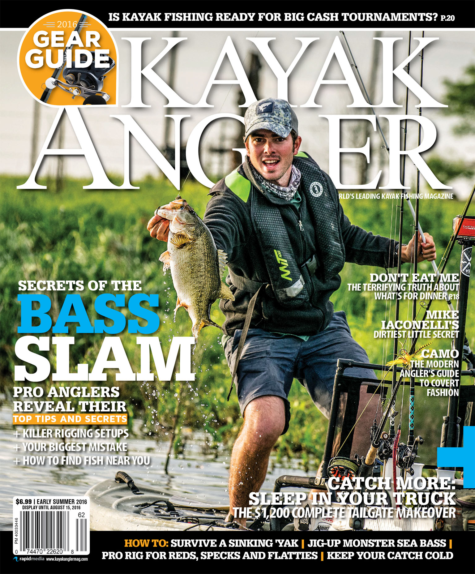 Cover of the Early Summer 2016 issue of Kayak Angler Magazine