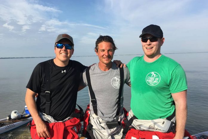 Kwin Morris and Joe Lorenz paddled 70 miles