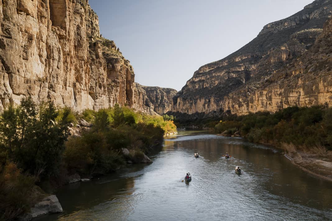 The natural canyon walls of the Rio Grande were formed by tectonics and erosion, free of charge. | Photo: Courtesy The River and The Wall