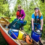 How to decide between blue barrel and canoe pack Unloading canoe packs and blue barrels from a canoe