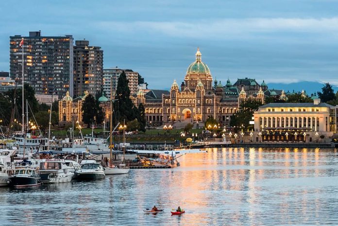 Two kayakers in Victoria BC