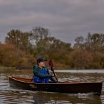 Solo Canoe Review: Adirondack Canoe Company’s 14-Foot Boreas Woman solo paddling canoe with double blade paddle