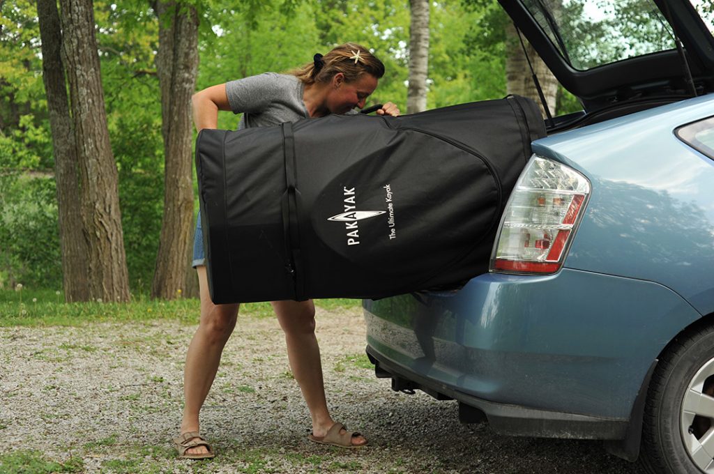 A rolling travel bag is included for transport to and from shore. | Photos: Virginia Marshall