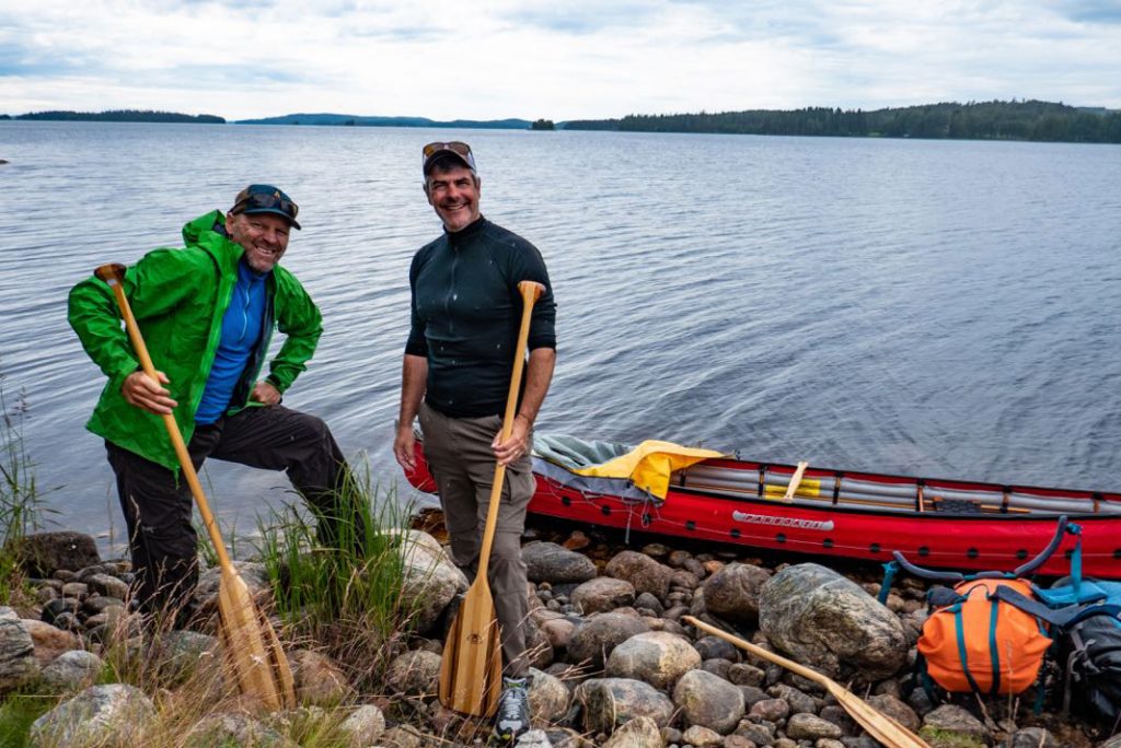 Frank Wolf (left) and Todd McGowan at the start of the journey at Lake Pielinen in Nurmes, Finland. | Photo: Frank Wolf
