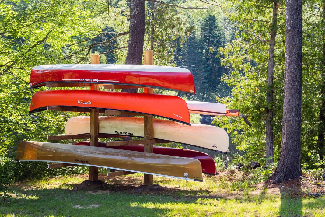DIY kayak rack - easy to build in a couple hours. Built with 9