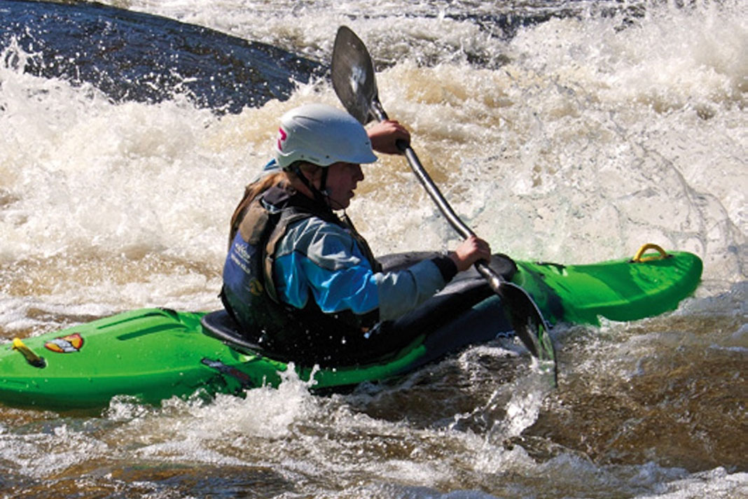 Whitewater paddling in the Pyranha Burn II kayak