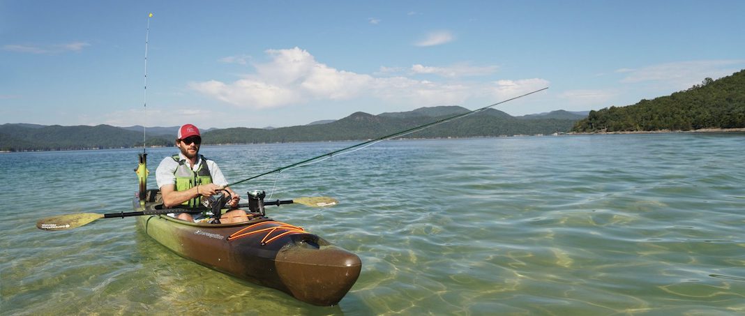 Man fishing from kayak