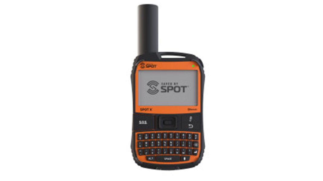 Orange and black satellite communication device