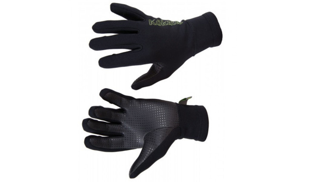 Two black, neoprene paddling gloves