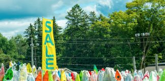 Kayaks for sale at the end of the season