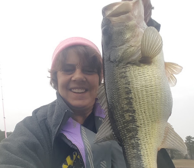 Julie Tomasik caught these largemouth bass throwing a swimbait in overcast conditions. Photos: Julie Tomasik 