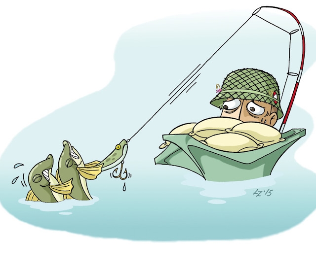 Sometimes topwater fishing is really good, sometimes it's just dangerous. Illustration: Lorenzo Del Bianco