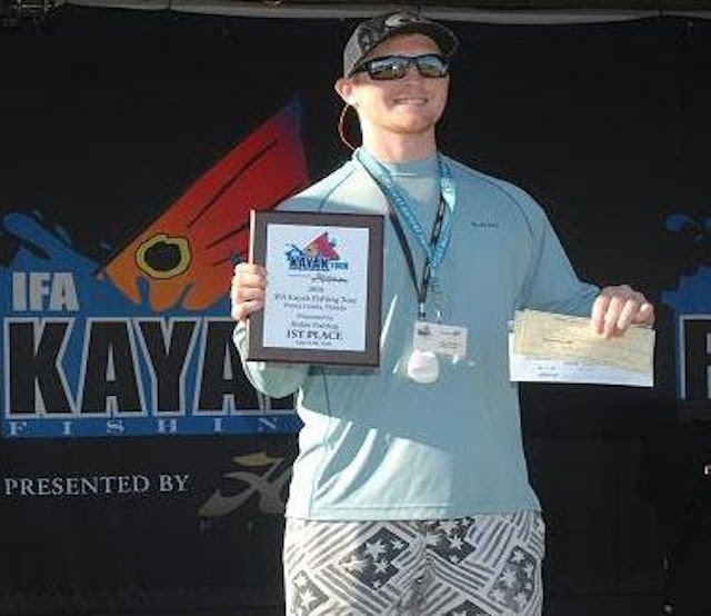 Ty Nelson, of North Fort Myers, Florida, took home the win at the first regular season event. Photo: Courtesy IFA Kayak Fishing Tour