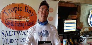 Tony Lai claimed the Kayak Fishing ClassicS Tampa Bay Classic victory throwing a DOA paddle tail. Photos: Courtesy Kayak Fishing ClassicS
