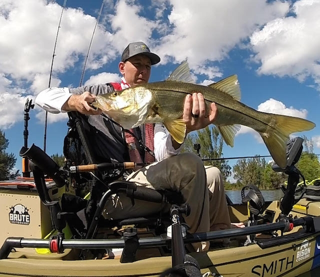 Jody Finley cast an Xcite Baits soft plastic into the shade and hooked up to this 10 pounder. Photo: Jody Finley